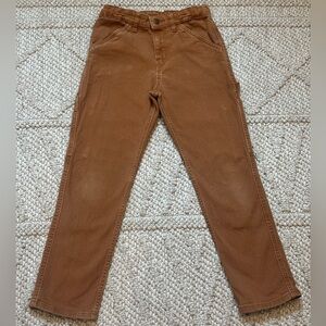 Hanna Andersson Size 140 Tan Canvas Cargo Jeans Pants